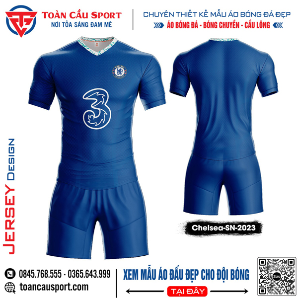 Mẫu áo thi đấu clb Chelsea sân nhà mới